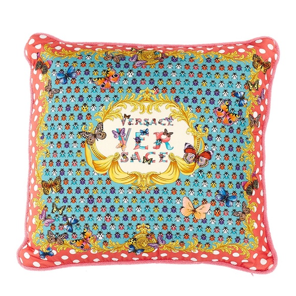 Versace Other - Versace Multicolor Butterfly and Dot Cushion